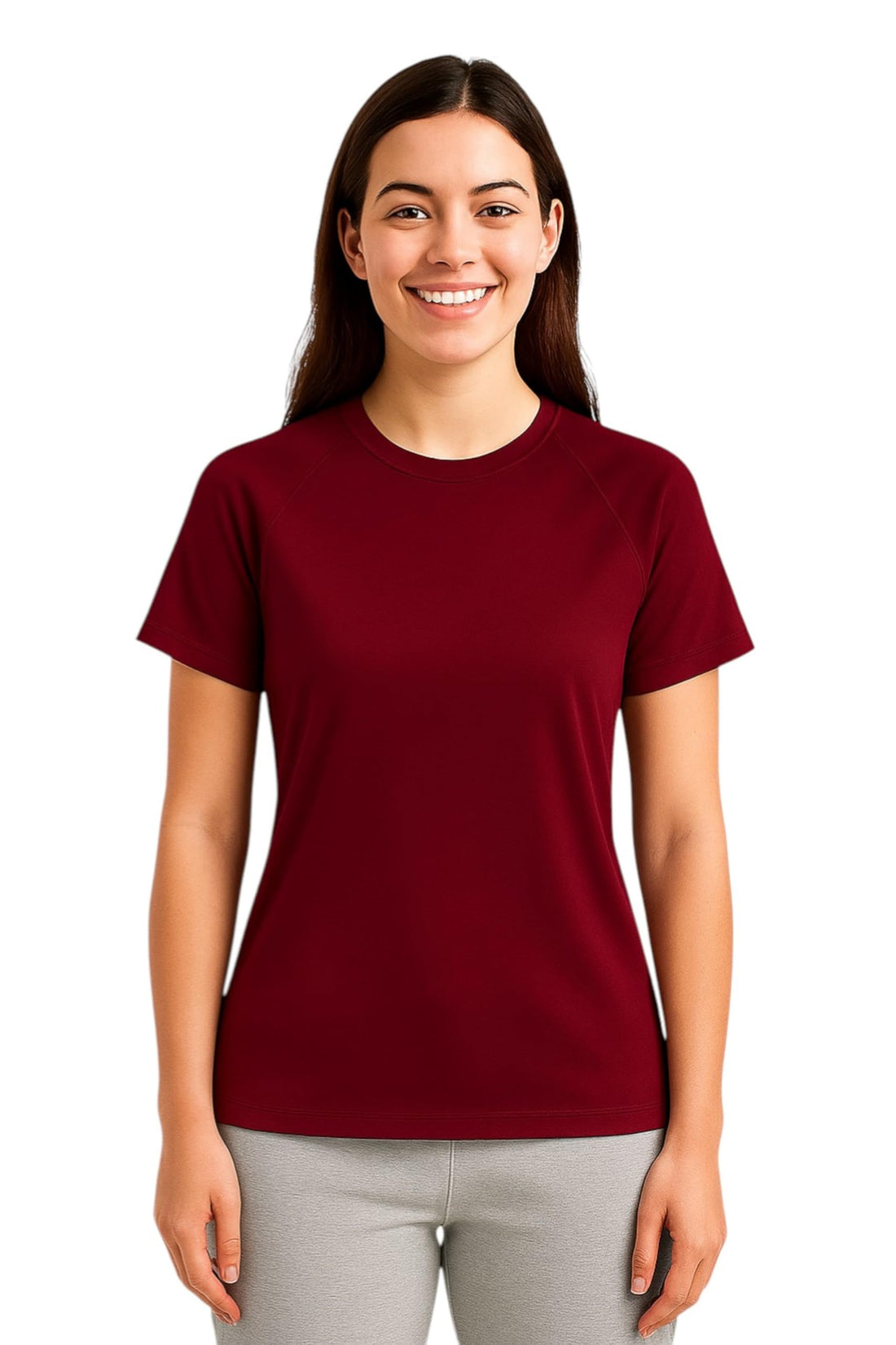 MIZA Women's Sports T Shirt Soft Elastic Material Workout Gym Fitness Fashion Summer Lightweight Girls Women