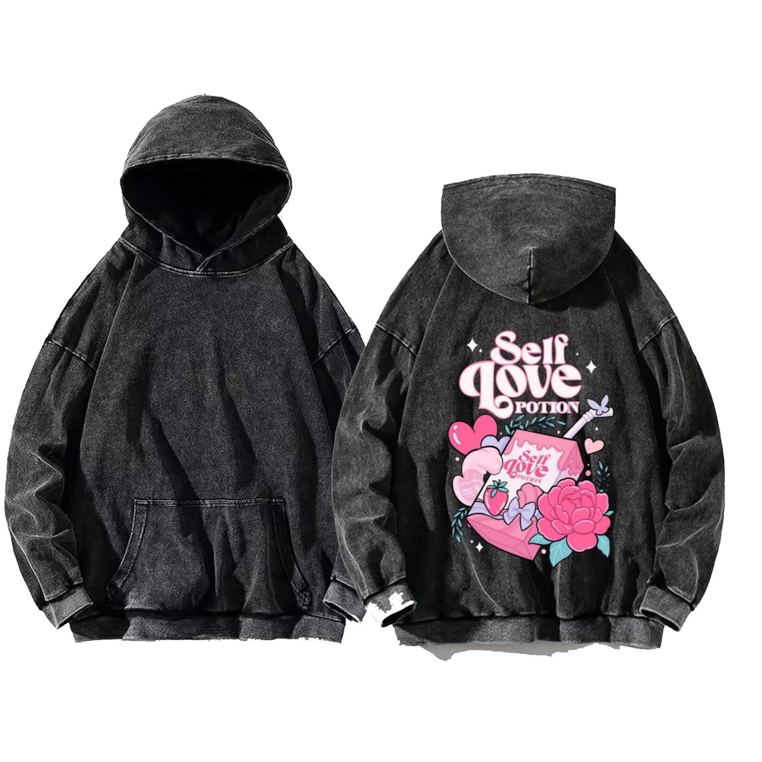 Self Love Potion hoodie washed