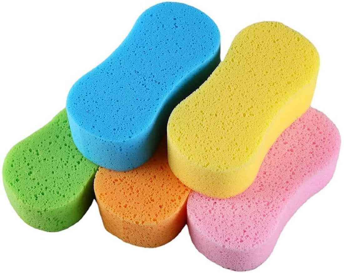 Car Wash Sponges, Extra Thick Large Colorful Cleaning Sponge Multi-Purpose for Bathroom Kitchen Bike Boat (Random 3-Color Mix)