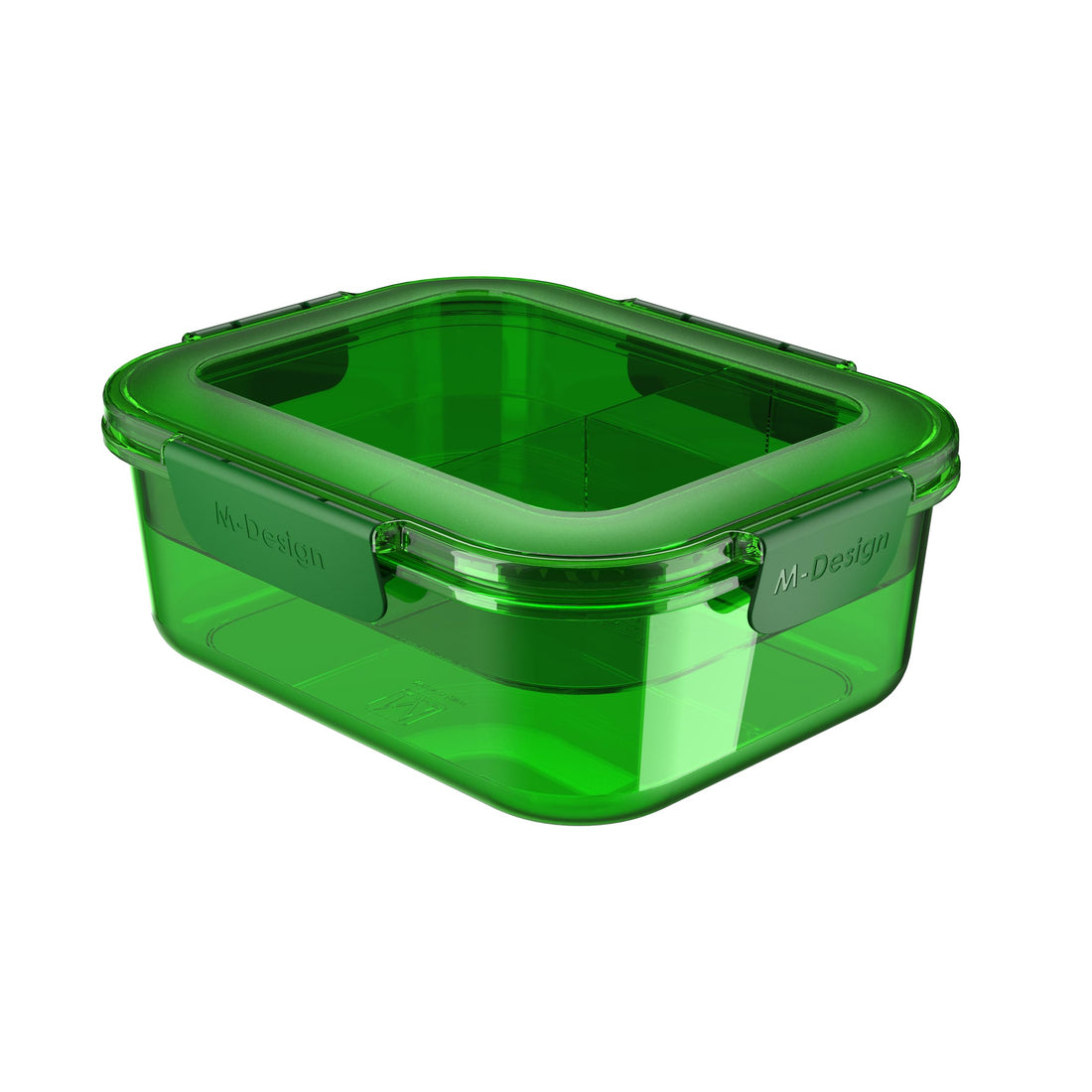 M-Design Fresco™ Lunch Box 2.1L - 2025 Exclusive - BPA Free, Microwave Safe, Dishwasher Safe, Food Safe, Stackable - Emerald Green