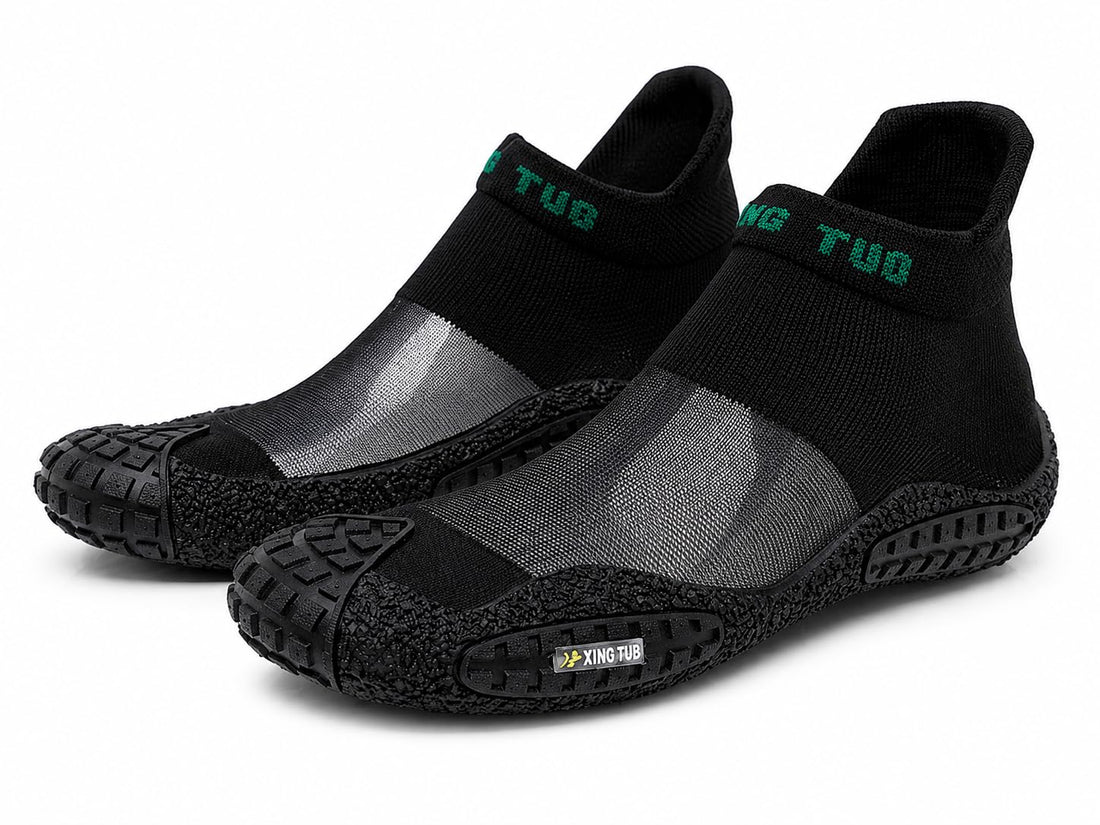 Showday High-Top Barefoot Water Shoes Quick-Dry Aqua Socks with Anti-Slip Rubber Sole and Protective Toe for Beach Swimming Snorkeling