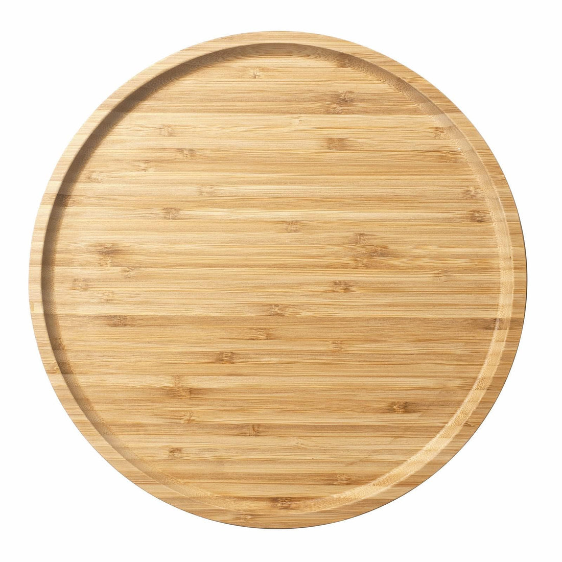 Bamboo Round Food Platters, Wooden Serving Tray, Cheese Plates Coffee Tea Serving Tray, Fruit Breakfast Dinner Plates Candy Platter Charcuterie Board for Home Hotel Restaurant, 30 * 30 * 2cm