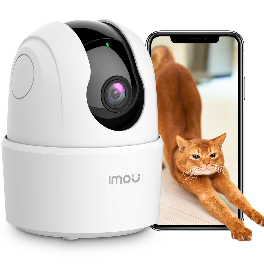 Imou 2K Home Security Surveillance Camera Indoor, 360° Wi-Fi Camera for Indoor with AI Human Detection Motion Tracking Two-Way Talk IR Night Vision Siren for Baby Pet (Ranger 2C)