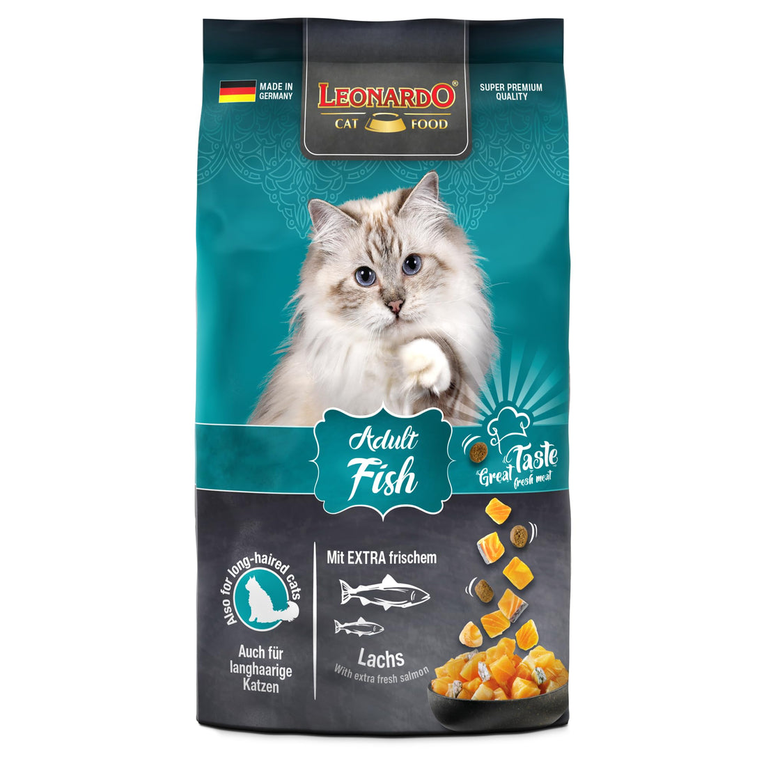 Leonardo Holistic Dry Food with Fresh Salmon for Adult Cat 300 g