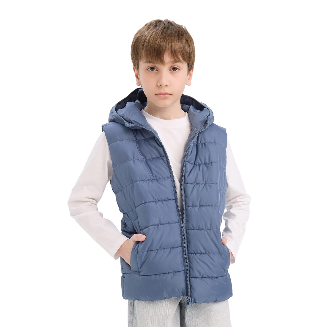 DeFacto Boys Special Collection Regular Fit Hooded Sleeveless Outer Wear Vest E7497A8 Vest (pack of 1)