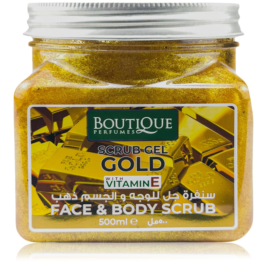 Boutique - Scrub Gel, With Vitamin E, Face & Body Scrub, 500 ML (Gold)