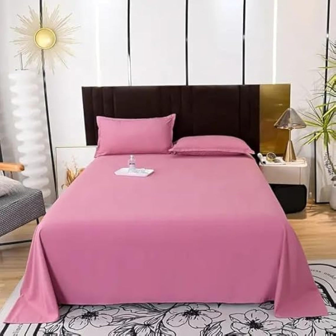 Snooze Microfiber Flat Bed Sheet Set 2pcs (Cashmere, 180 * 220 cm)