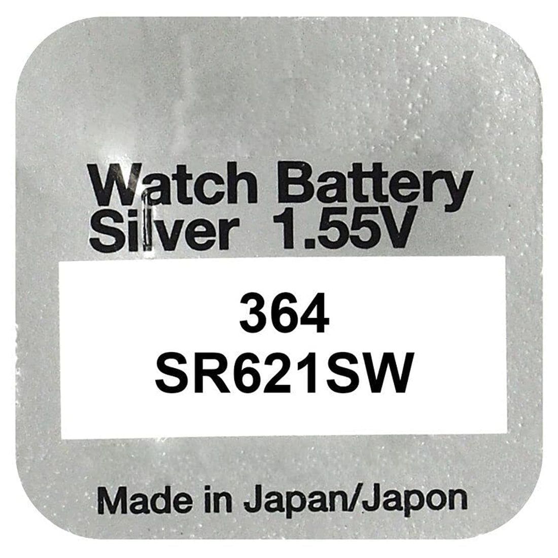 364 / SR621SW Silver Oxide Button Cell Battery, 1 Count Pack,1.5 Volt Battery, Long-Lasting for Watches, Medical Devices, Calculators, and More