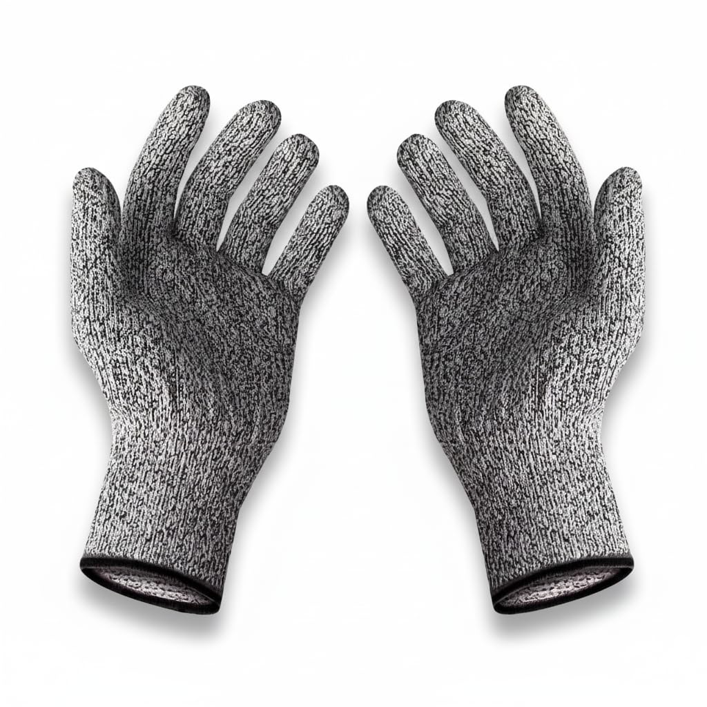 Cut Resistant Gloves Food Grade, LEVEL 5 Protection Safety Kitchen Cuts for Oyster Shucking, Fish Fillet, Processing, Mandolin Slicing, Meat Cutting and Wood Carving