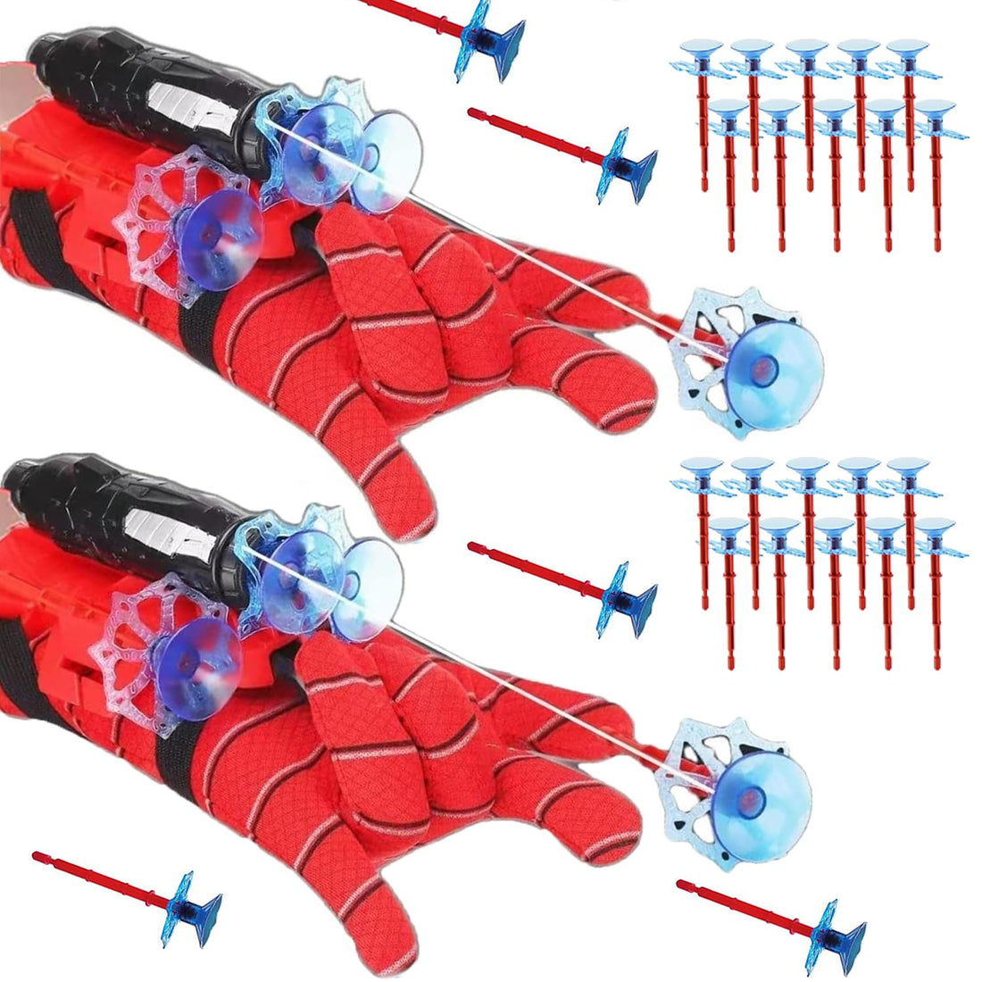 Set of 2 Spiderman Launcher Glove Launcher Gloves for Children's Games Throwing Gloves Spiderman Glove SpiderMans Gloves Child Spider Mans Toys Cosplay Wrist Toys (Set of 4)