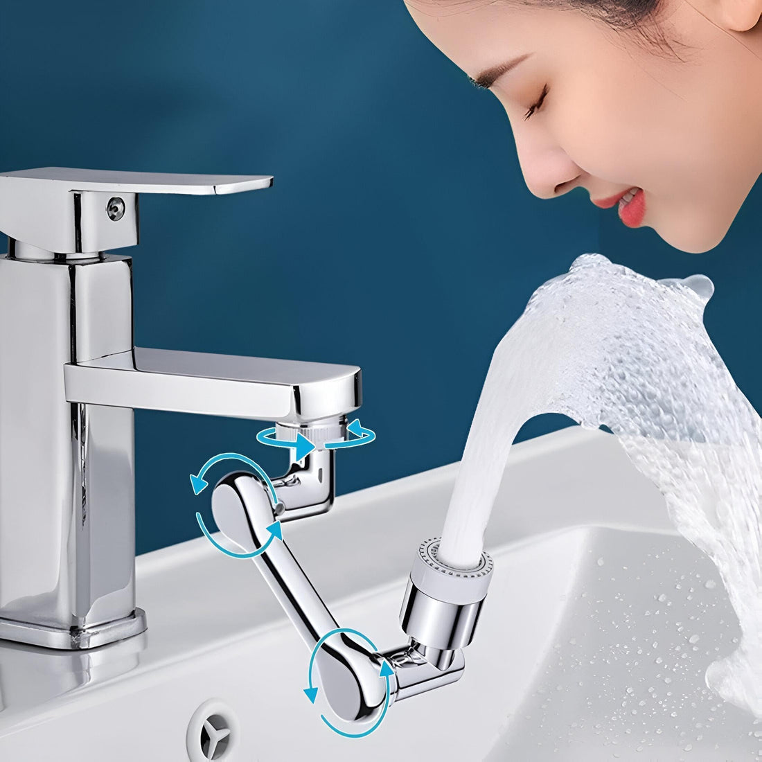 Faucet Extender - Multifunctional Swivel Sink Water Dispenser with 2 Water Output Modes, Universal Faucet Extender Rotates 360° Adjustable Water Flow, Easy to Install and Clean (Silver, 1 Dispenser)