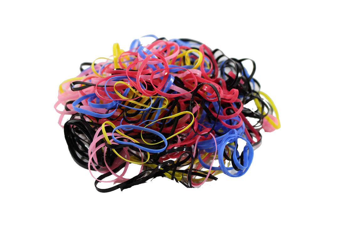 OZGROUP - 1000pcs Multicolors Elastic Mini Rubber Hair Bands for Kids and Girls, Premium Quality, Multi Purpose, Braiding, Large Size