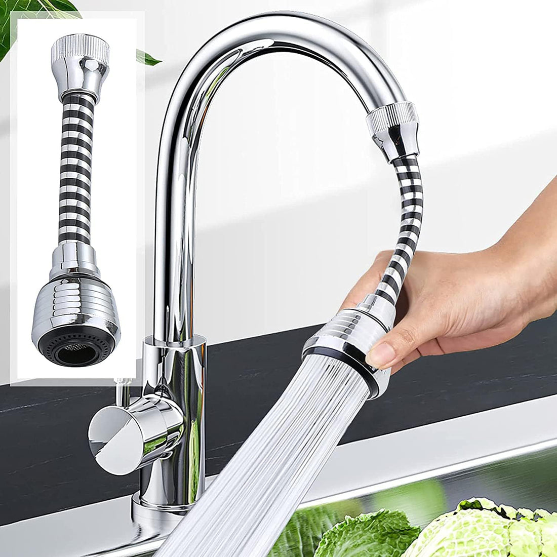 KASTWAVE Sink Faucet Sprayer, 360° Movable Kitchen Faucet Head, Anti-Splash Faucet Head, Suitable for Kitchen and Anti-Splash Faucet Nozzle