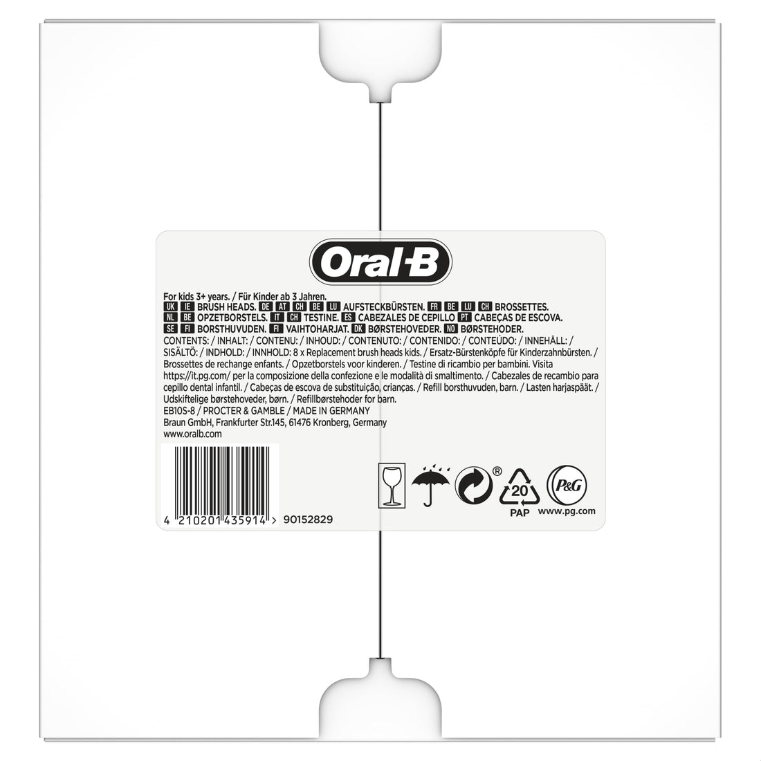 Oral-B Kids Spiderman Electric Toothbrush Heads Pack of 8, Extra Soft Bristles Toothbrush Attachment for Oral-B Toothbrushes, for Children Aged 3 Years and Above, Letter Box Packaging