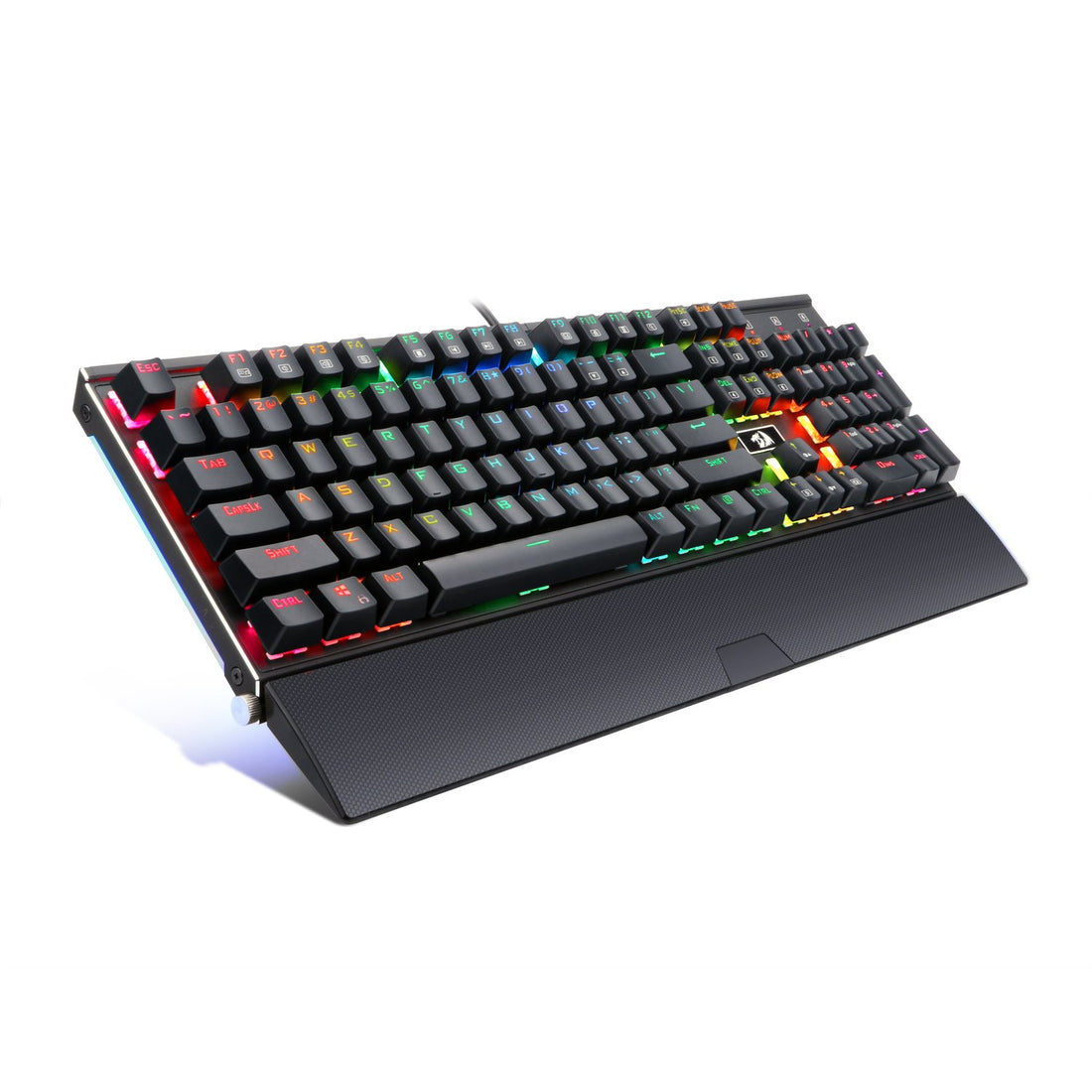 Redragon K567 Rahu RGB Aircraft-Grade Aluminium Construction Mechanical Gaming Keyboard with Blue Mechanical Switches and Detachable Palm Rest