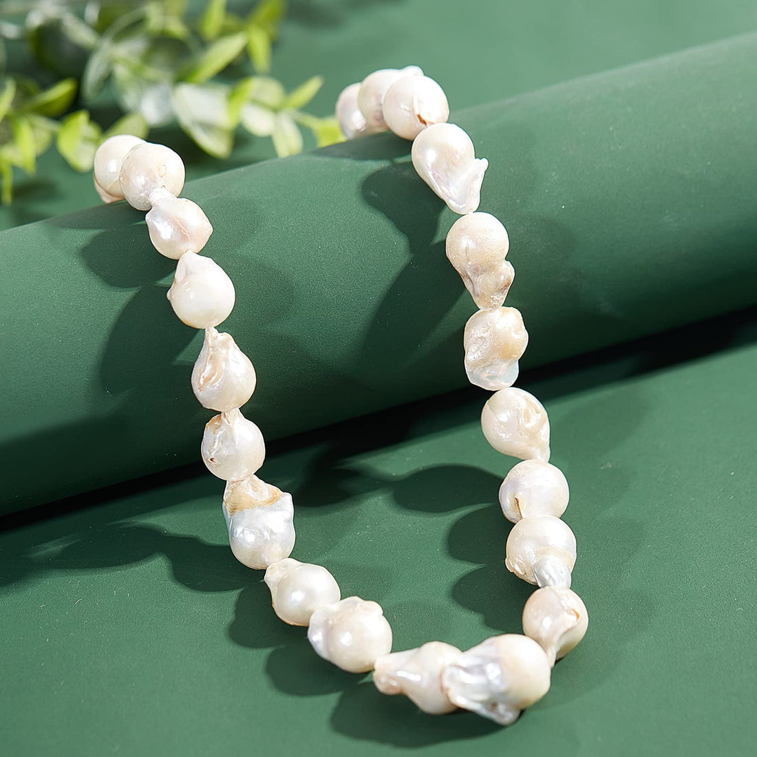 JAZZEEL Natural Freshwater Pearl Beads, 20-Piece Strand of Large 13-27mm Teardrop Cultured Pearls in Creamy White for High-End DIY Jewelry Making, Elegant Earrings, Pendants & Bridal Crafts.
