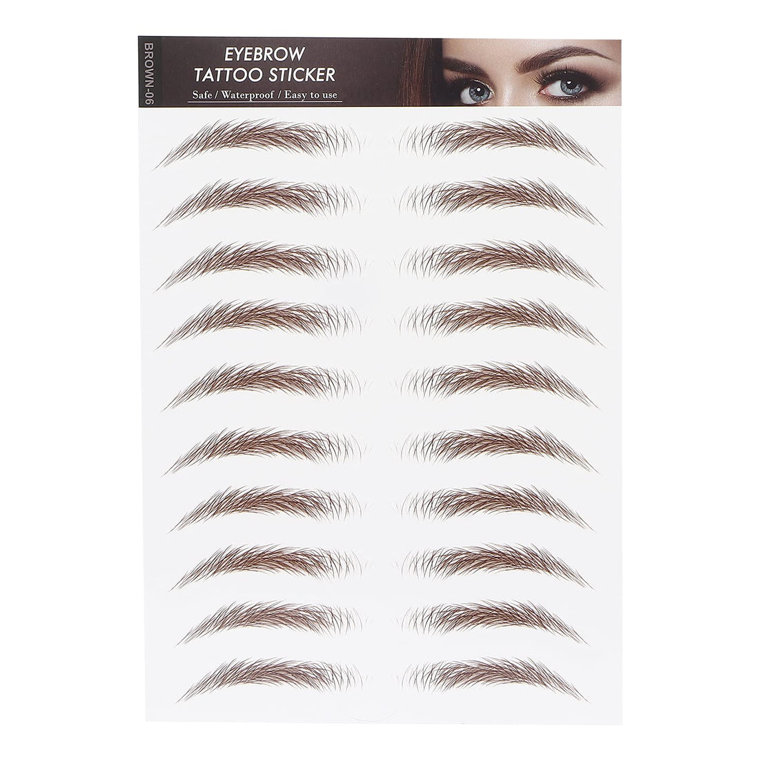 Eyebrow Transfer, Tattoo Sticker Eyebrow Transfer Sticker for Women, Tattoo Stickers Eyebrow Tattoos(Brown-06)