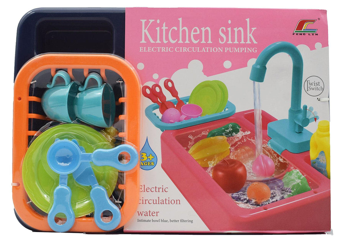 A kitchen sink game with some game fruits and tap it with water - 2725606666822