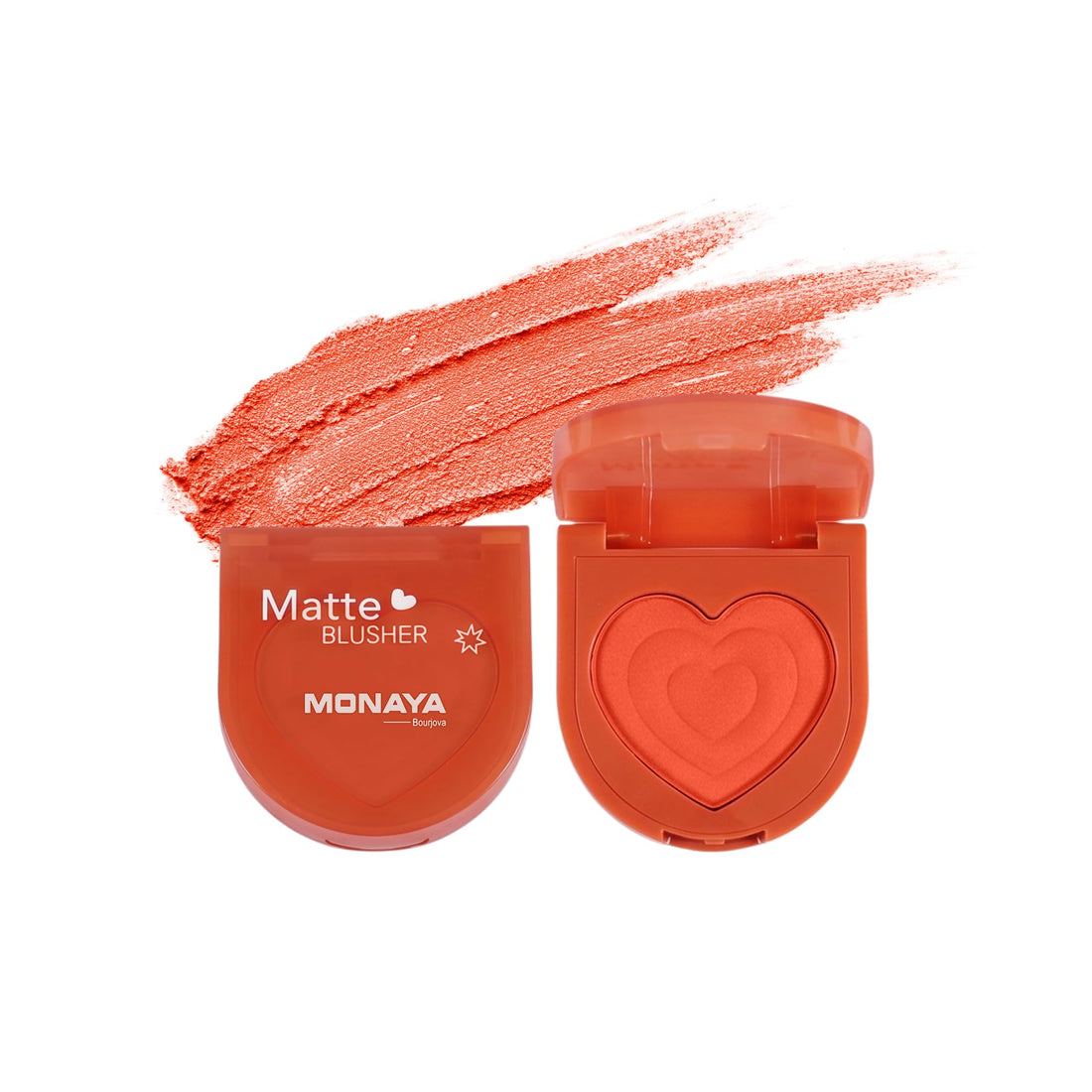 Monaya B009 Matte Blusher – Powder Blush Palette, Soft Matte Finish, Buildable Natural Color, Lightweight Long-Lasting Formula, Vegan & Cruelty-Free (B105A)
