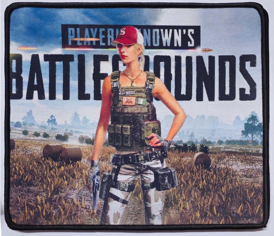 Gaming Mouse Pad (29 X 24 X 0.4 CM) Mat Non-Slip Spill-Resistant Desk Pad with Special-Textured Surface, Anti-Fray Stitched Edges compatible with Keyboard, PC