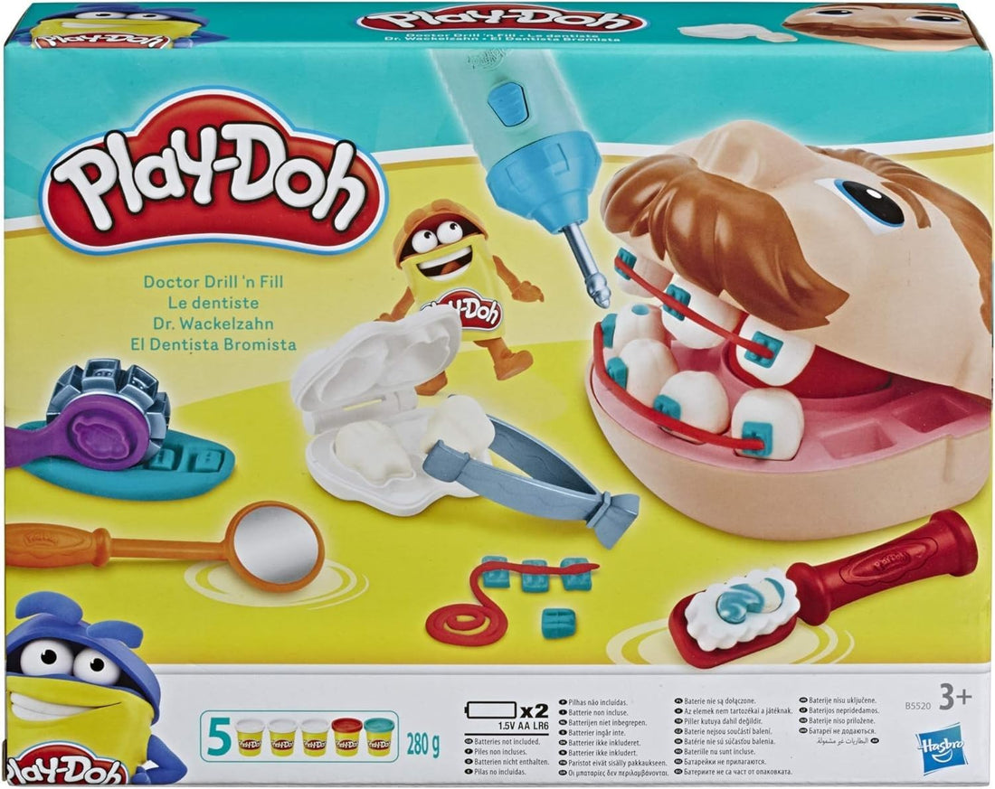 playdough Hasbro 37366 Play-Doh Doctor Drill 'N Fill Playset, Multi Color