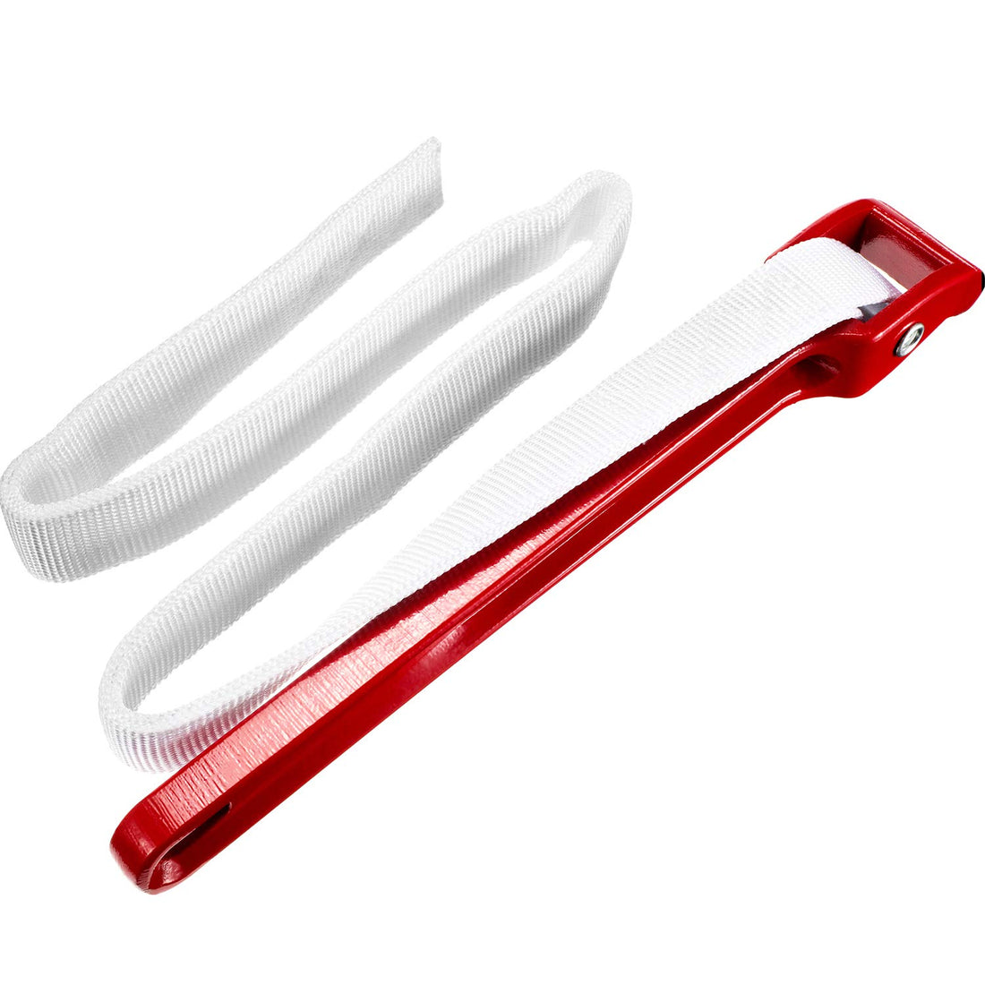 Mudder 12 Inch Strap Wrench Adjustable Pipe Nylon Plumbing Strap Wrench Oil Filter Jar Opener Handle Belt Anti-sliding Fixed Tool