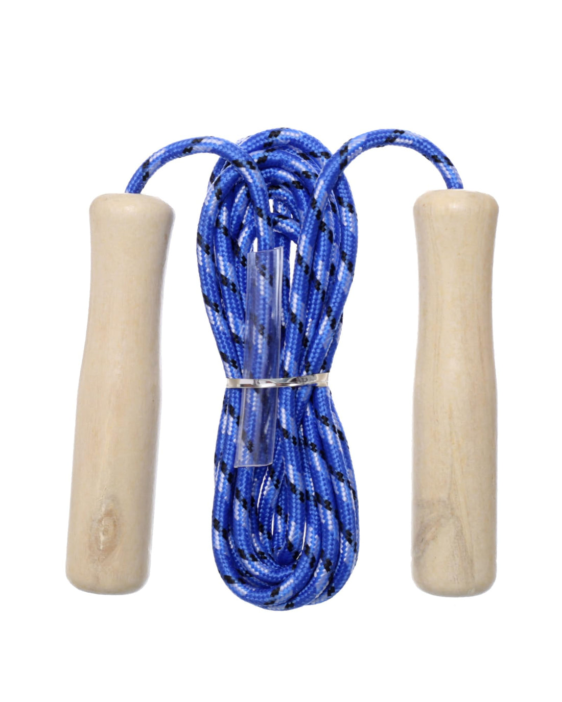 MINSA Wooden Handle Jump Rope M193 Blue for Cardio Fitness Training