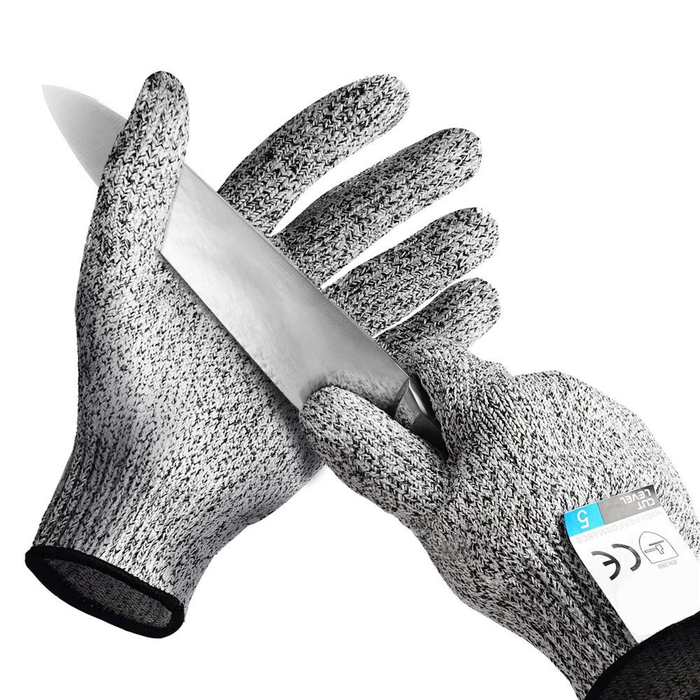 Cut Resistant Gloves - Food Grade Level 5 Protection, Safety Cutting Gloves for Kitchen, Mandolin Slicing, Fish Fillet, Oyster Shucking, Meat Cutting and Wood Carving,2pairs,S