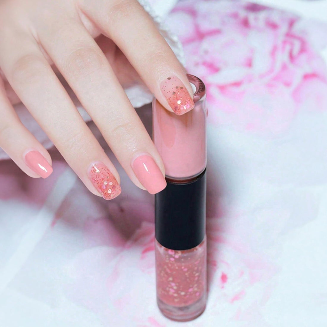 Nail Polish Set, |amazingEGP|No Paste Needed, Shiny Manicure, Beautiful Nail Art Gift for Women and Girls, Long Lasting (C128 Strawberry Mousse, 12ml)