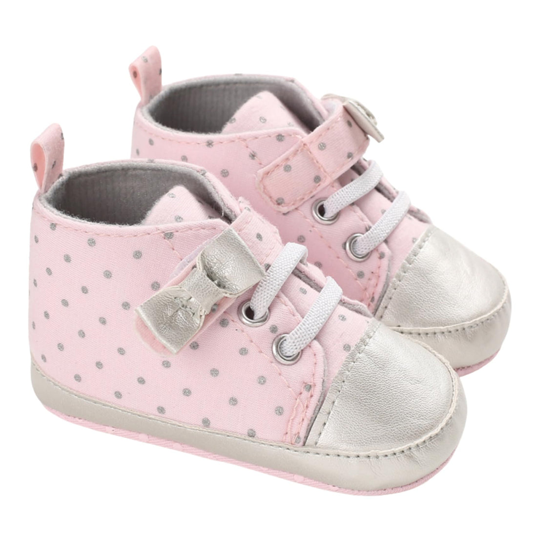 Mix&Max baby-girls Velcro Strap Sneakers Printed Dots Sneaker