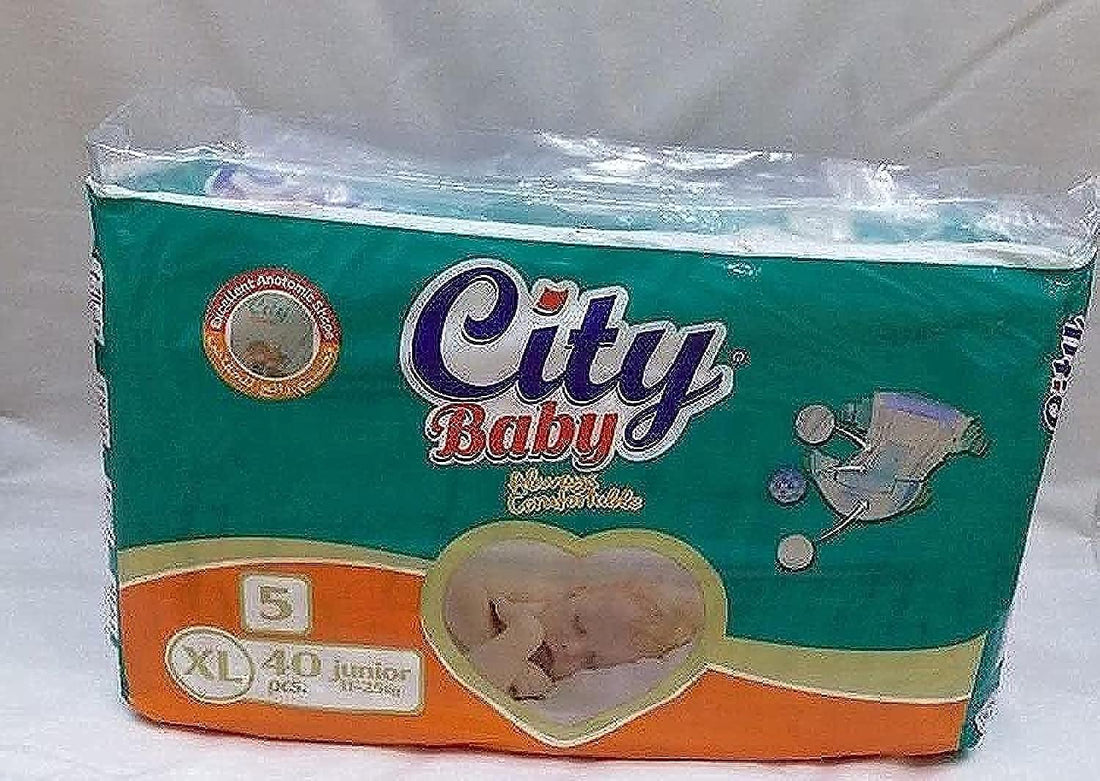 City Baby Always Comfortable Baby Diapers - Size 5 - XL - 40 Diapers - Junior 11 to 25 Kg , 2725615490821
