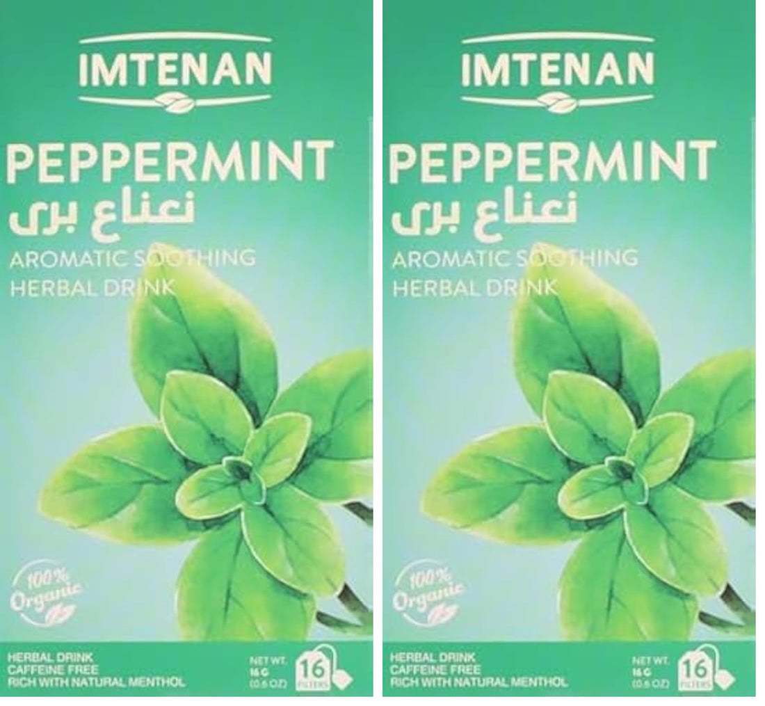 Imtenan Wild Peppermint Herbal Drink- 16 Tea Bag - 16g (Pack of 2)