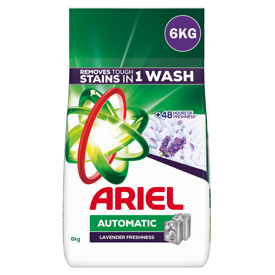 Ariel Automatic Detergent Powder Lavender 6 KG (packaging may vary)