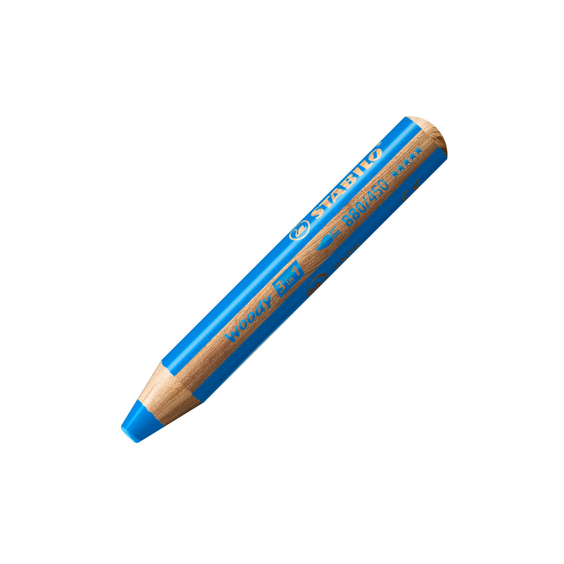 Multi-Talented Pencil - STABILO woody 3 in 1 - Pack of 1 - Cyan Blue