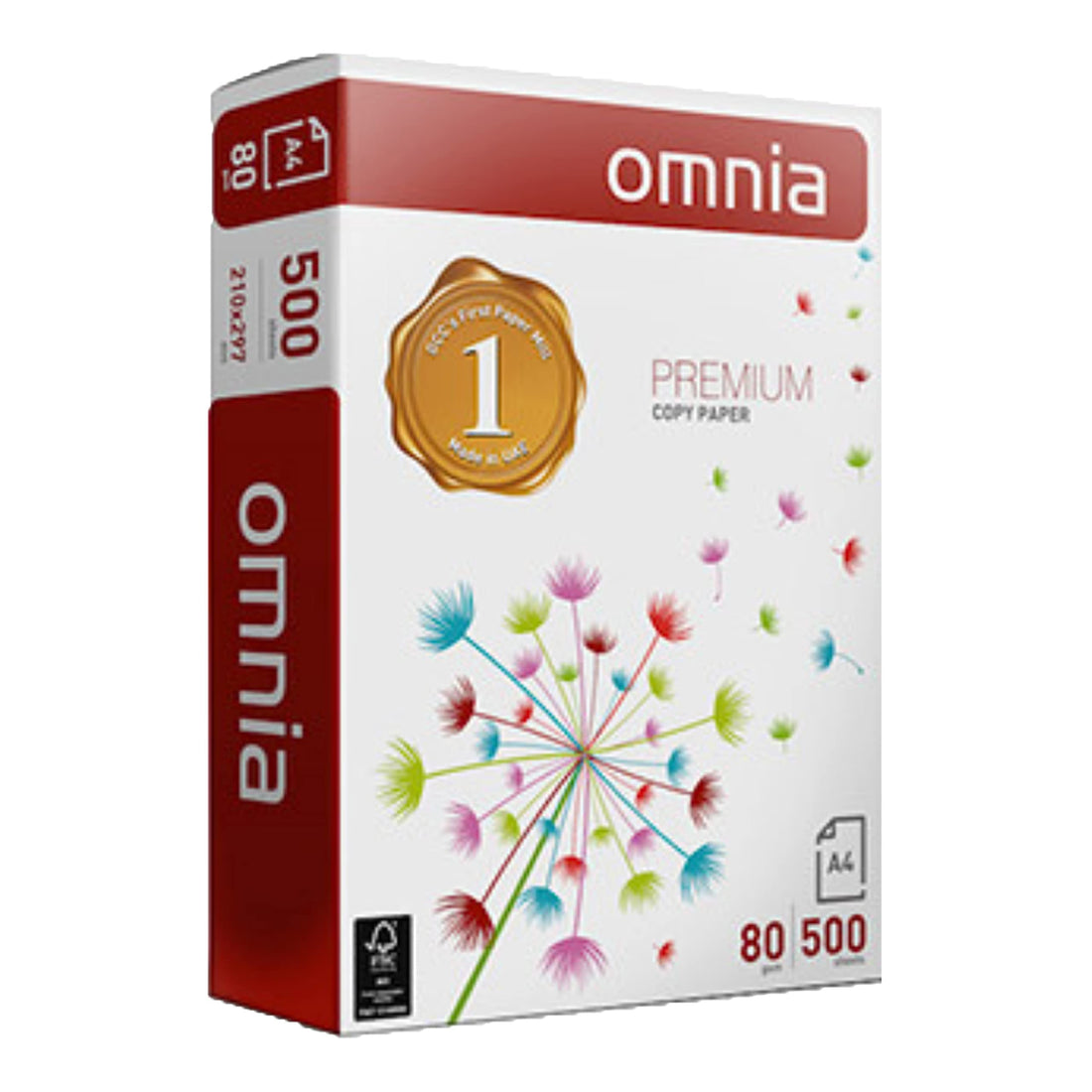 Premium Copy Paper, A4 Size, 80 GSM, 500 Sheets, White, Multipurpose Printing Paper for Inkjet and Laser Printers