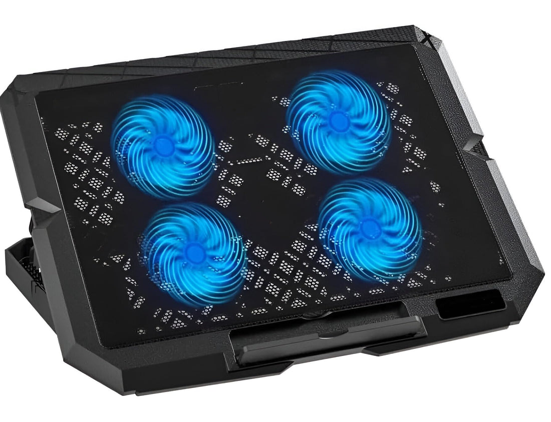 UC-404 Laptop Fan, LED Fans, 8 Height Levels, 2 USB Ports, Compatible with Devices Up to 17 Inch