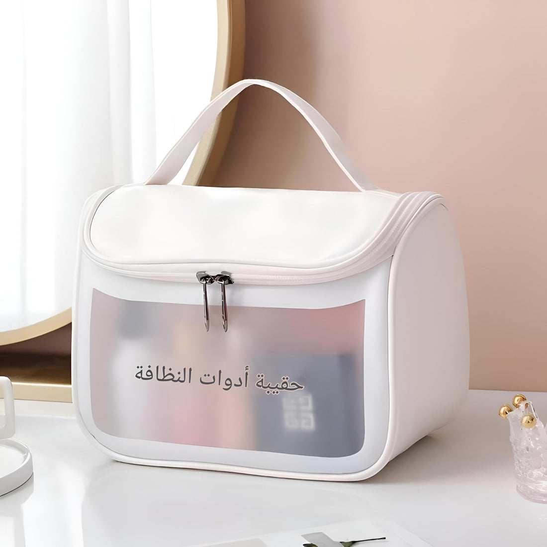 Beauty Pouch - Heavy-duty and capacious travel solution for storing makeup items and accessories with precision during trips, excellent for constant travelers needing strong durability and tidy arrang
