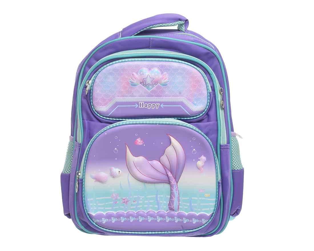 MG-3 16INCH 16244 Durable School Backpack with 4 Zippers, Spacious & Lightweight Bag for Kids, Teens & Students, Comfortable Shoulder Straps 3D