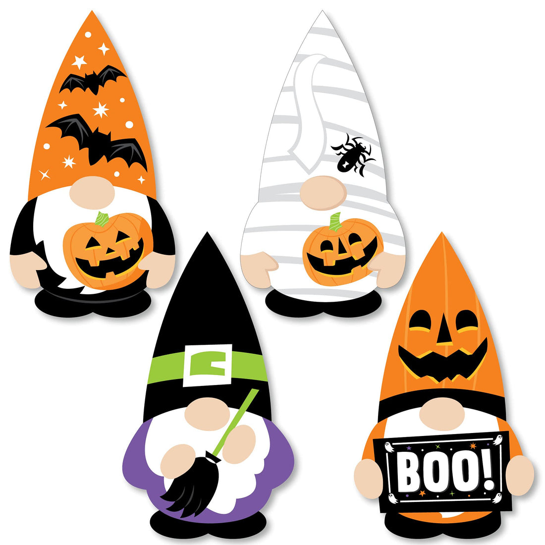 Big Dot of Happiness Halloween Gnomes - DIY Shaped Spooky Fall Party Cut-Outs - 24 Count