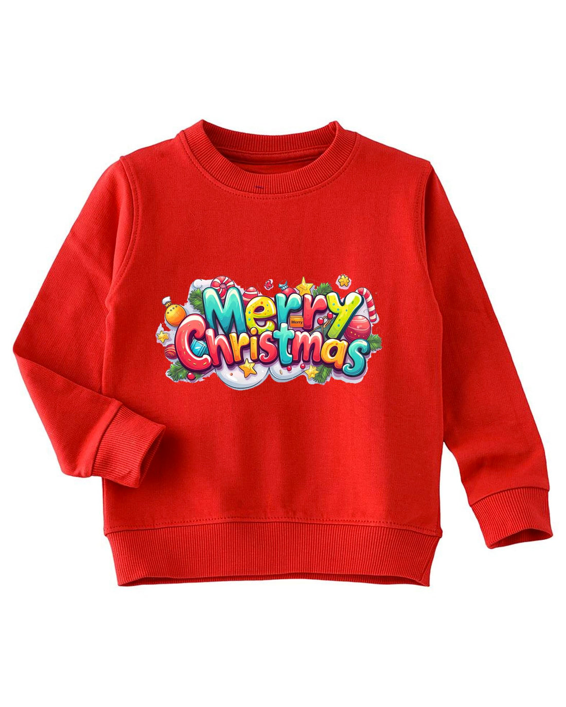 sweatshirt KIDS for celebrating Christmas, excellent material and high-quality printing, suitable for RED MERRY CHRISTMAS Size(3-6 YEARS).