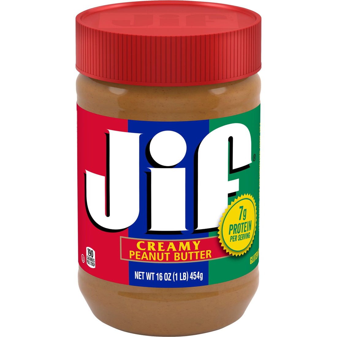 Jif Creamy Peanut Butter, Non-GMO, Gluten-Free, 454g