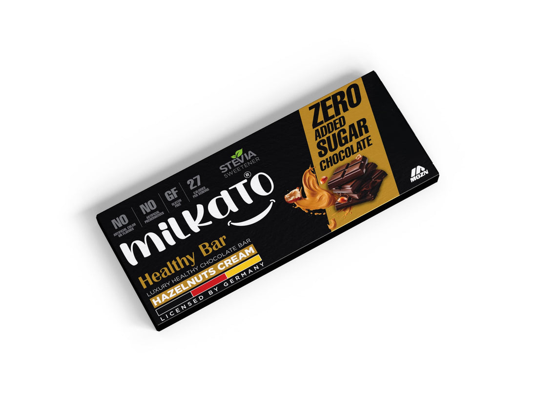 Milkato Healthy Chocolate Bar Hazelnut Cream 90g