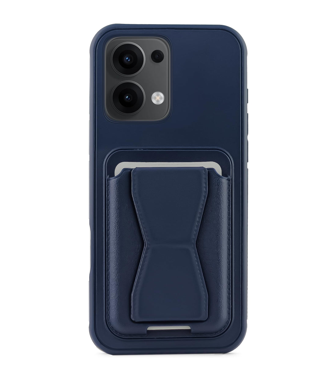 Dl3 Mobilak Leather Wallet Case Compatible with Oppo Reno 13 5G, Leather Back Cover With TPU Frame, Shockproof Protective Phone Case with Card Holder Stand (Blue)
