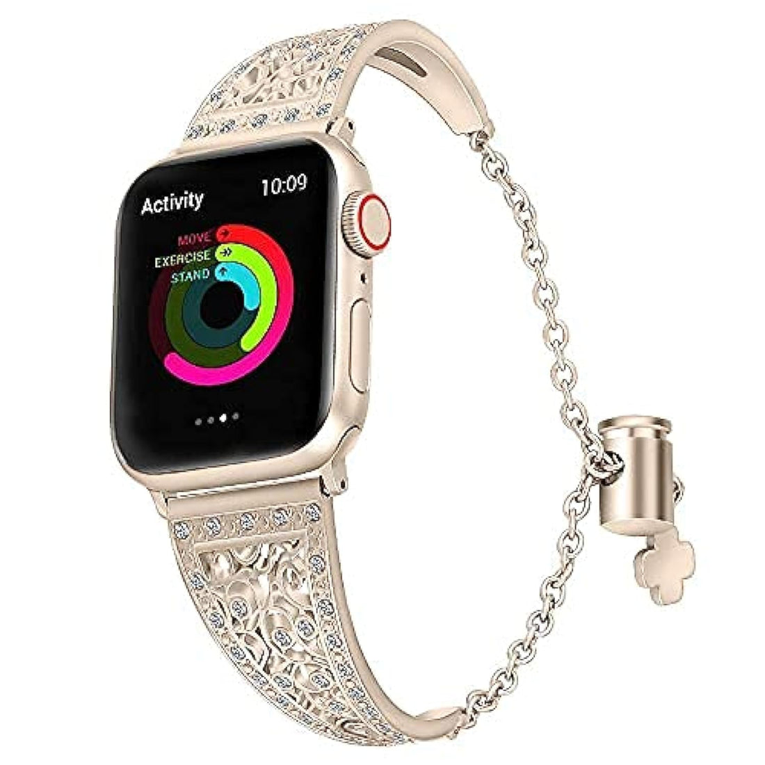 Apple Watch Luxury Stainless Steel Strap Shining Compatible with Apple Watch Series 7 6 5 4 3 2 1 With Size 45mm 44mm 42mm 41mm 40mm 38mm
