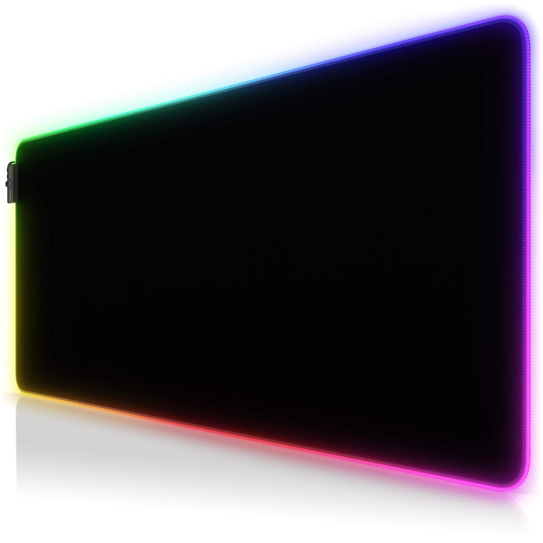 RGB XL Gaming Mouse Pad – 90x40cm Oversized LED Desk Mat with 11 Lighting Modes, 7 Colors & 4 Effects, Washable Surface – Black