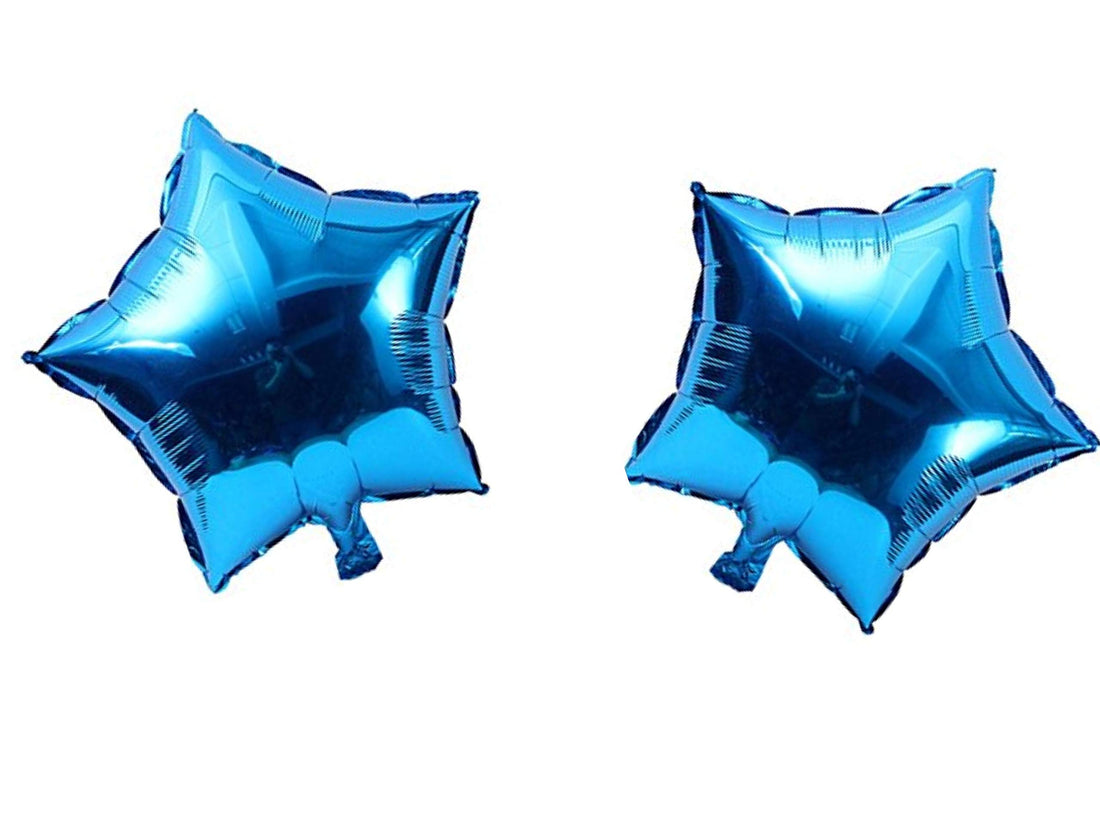 Pack of two -18 inch BLUE Star Foil Balloon for Birthdays, Baby Showers, Wedding Party - Salux Collection