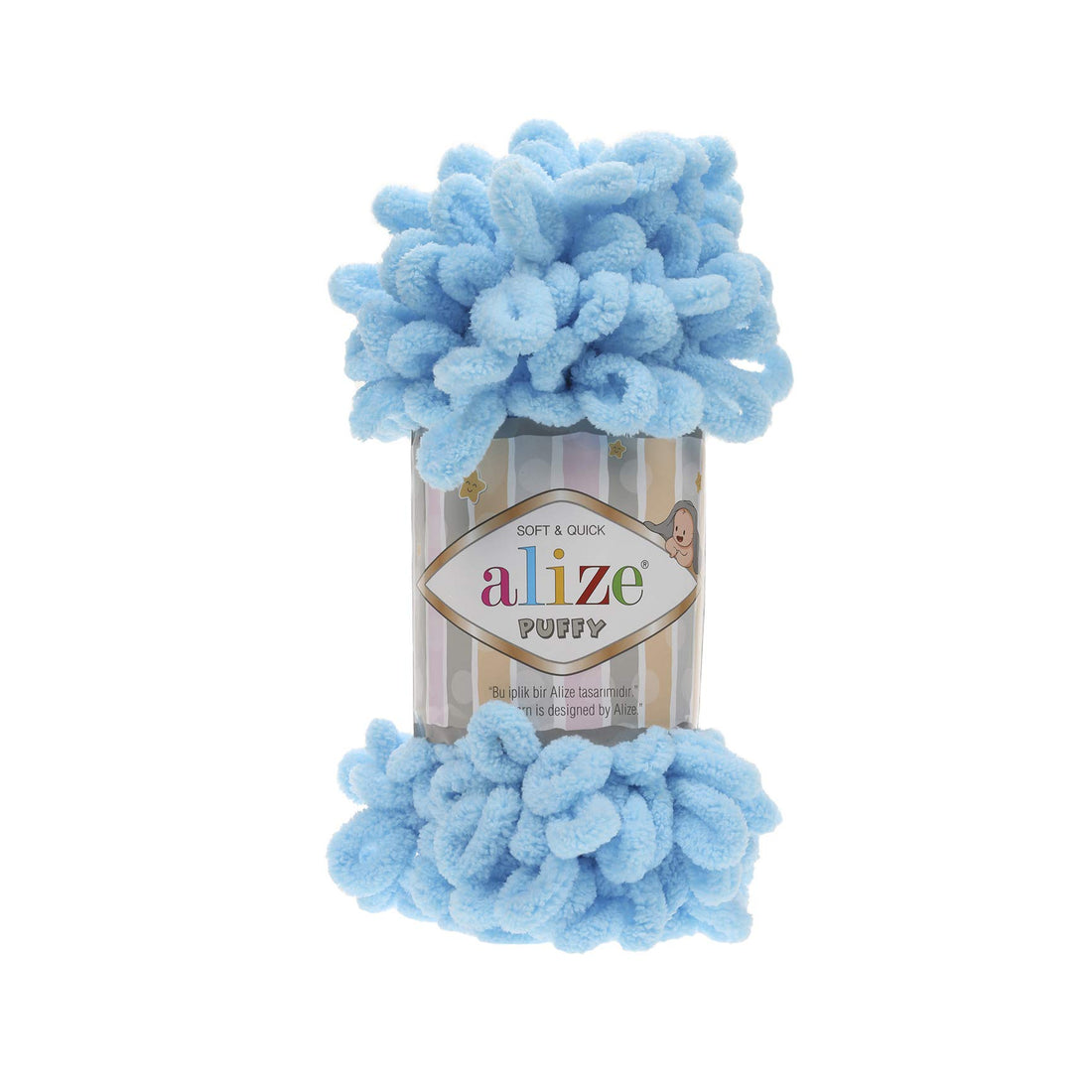 Alize Puffy Hand Knitting Yarn (Turquoise No. 287)