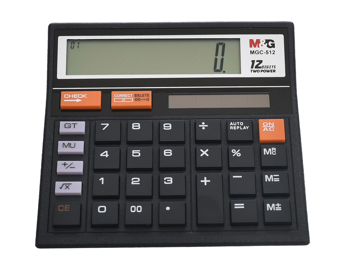 M&G Calculator, 12-Digit Reliable Design for Accurate Office and School Computations
