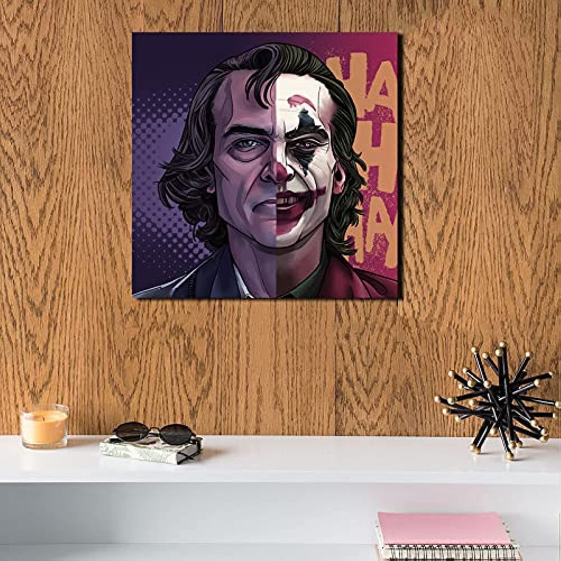 Joker MDF Wall Art 30x30 Centimeter HOOLIGANZZ - 2725609460403