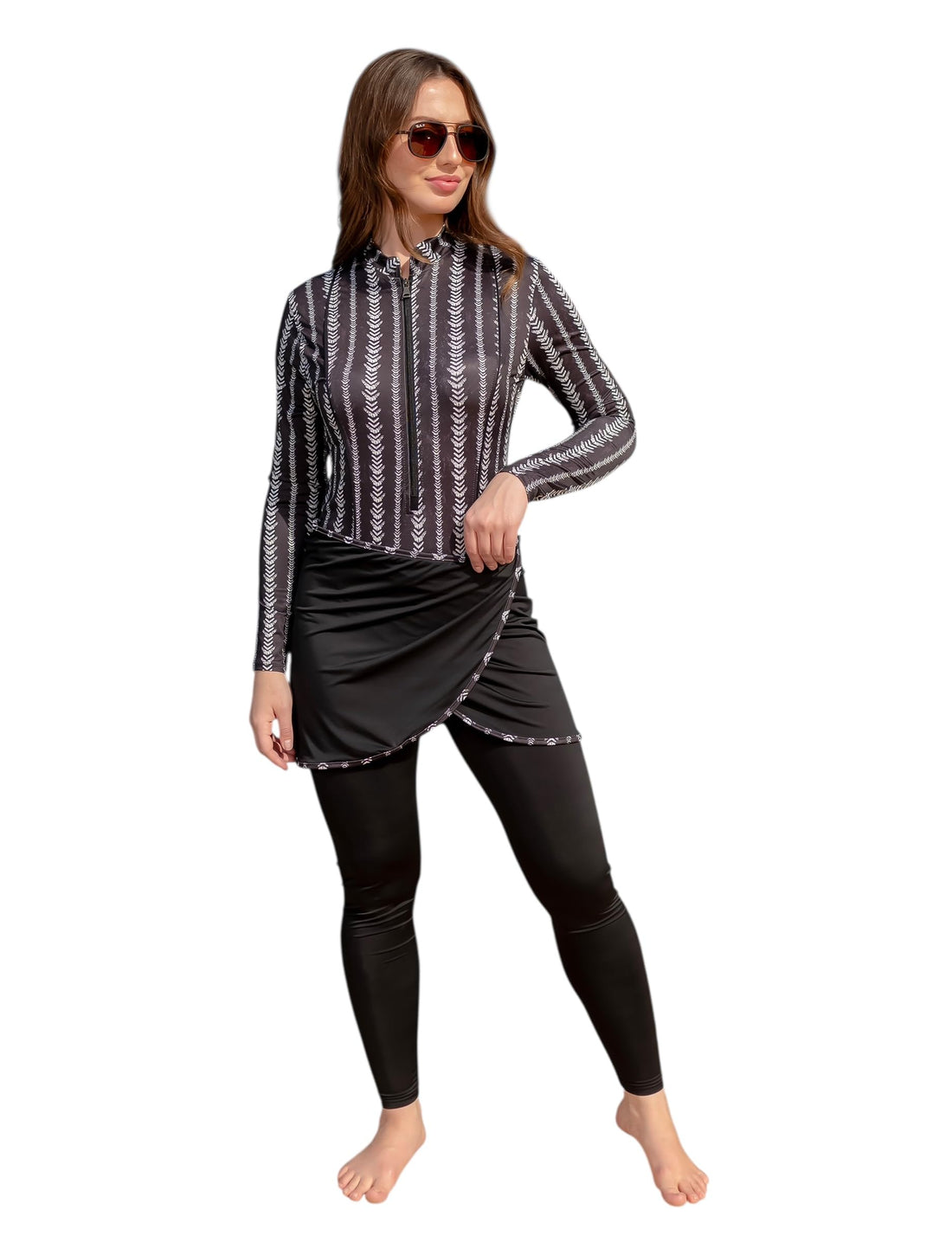 Women Burkini Swimsuit Women Hijab 4 Pieces - Comfortable Material Feminine Pattern Fashion Quick Dry Stretch Fabric